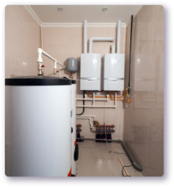boilers in mechanical room