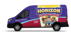 Horizon Services van with logo on the side