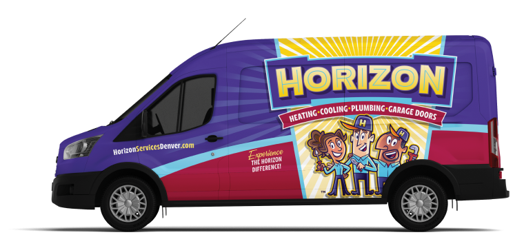 Horizon Services van with logo on the side